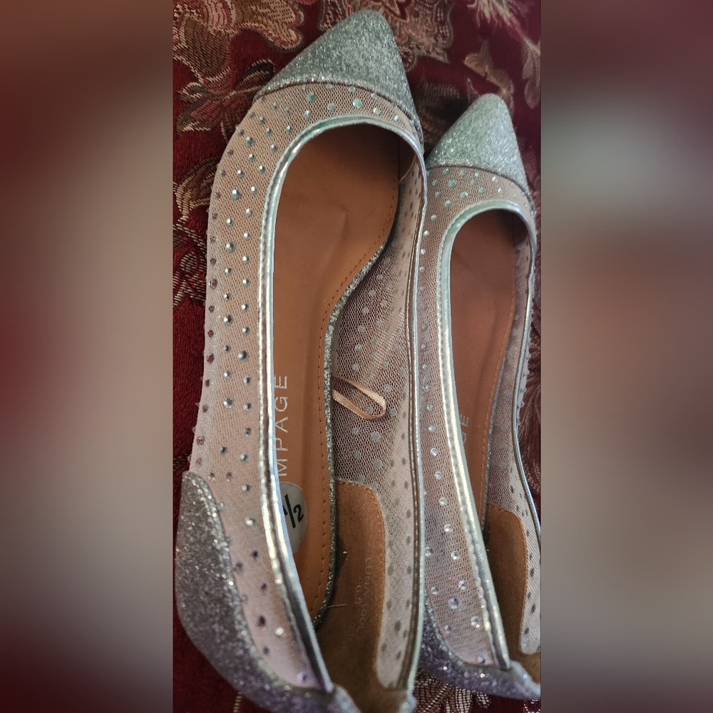 Rampage Silver Rhinestone FLATS - Picture 7 of 7